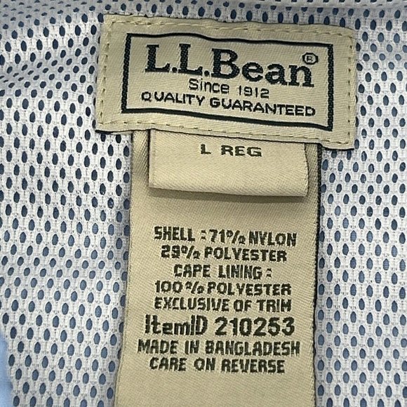 L.L.‎ Bean Shirt Mens L Reg Blue Short Sleeve Button Down Fishing Vented Pockets - Picture 3 of 8
